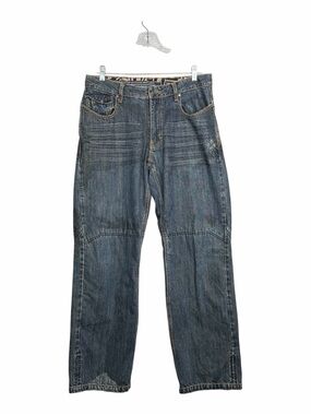 Shift Mens 34X34 Kevlar Reinforced Motorcycle Riding Jeans Blue Denim Distressed